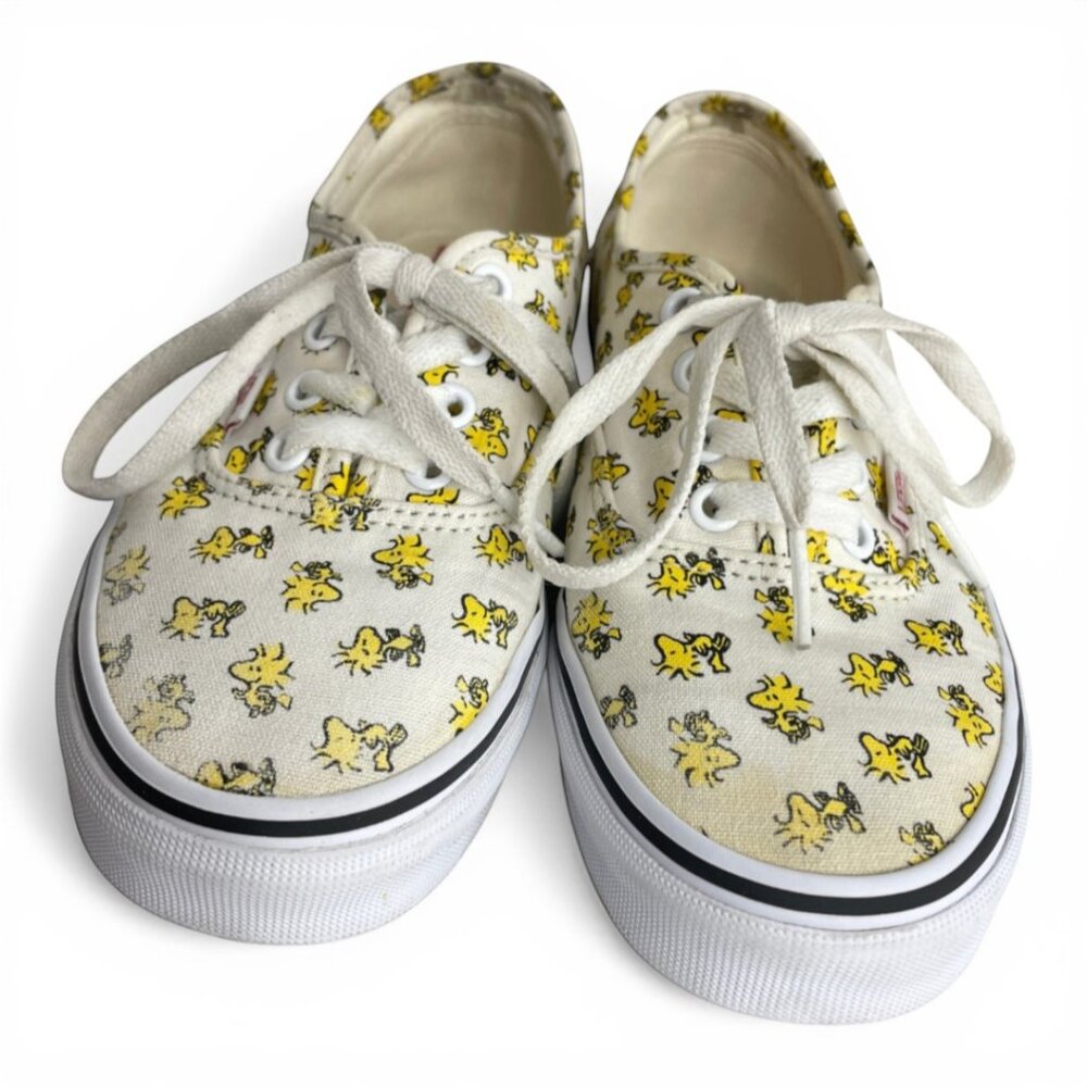 Vans Peanuts Woodstock Charlie Brown Canvas Sneakers Shoes Women's 6 Men's 4.5